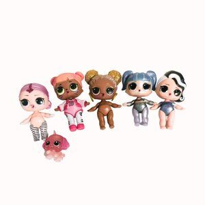 LOL Surprise Mini Dolls Lot of 5 Dolls and Pet
